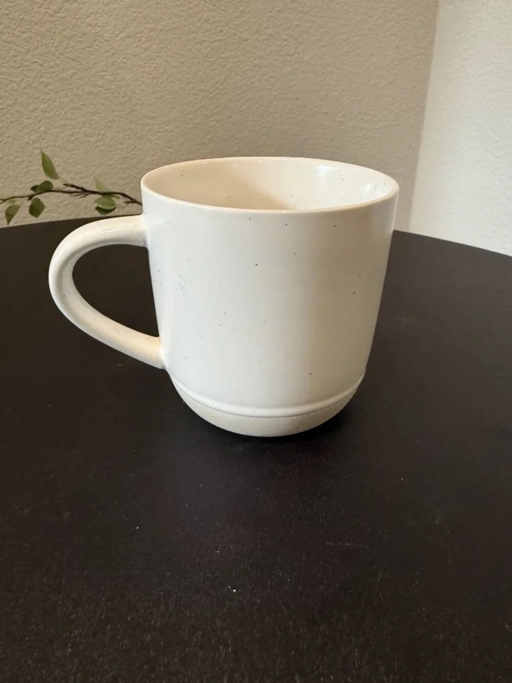 Speckled Cream Stoneware Coffee Mug, Unbranded Matte Ceramic